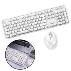 Wireless keyboard and mouse combination, colorful keyboard, cute retro keyboard