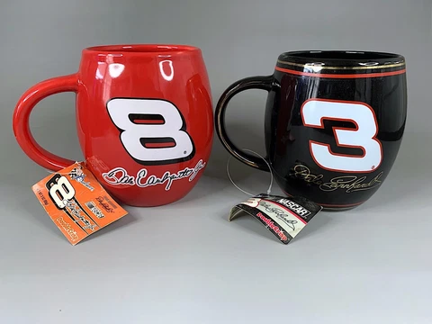 NASCAR Dale Earnhardt Jr. #8 & Dale Earnhardt #3 Collectible Mugs Cover