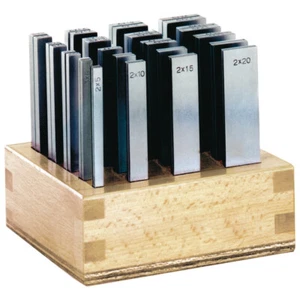 AMF Parallelunterlage Satz SPL 100 mm im Holzständer 75606 Länge: 100 mm - Bild 1 von 2