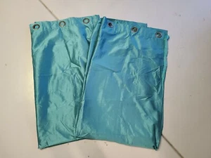 World Market "Faux Silk - Teal" Drape Panel 48" X 84" - 2 Panels - Picture 1 of 4