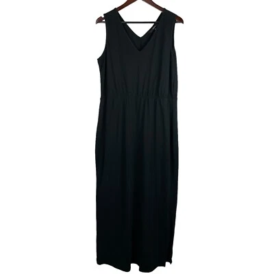 Vero Moda Size 18 Black V Neck Sleeveless Maxi Dress Vacation Resort Comfort - Image 1 of 4