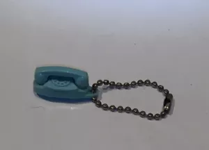 Vintage Prinzessin Telefon Schlüsselanhänger Schlüsselring Telefonkugel blau - Bild 1 von 3