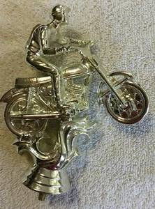 3 Silver Motorcycle Racer ~ Trophy Toppers ~ Motorcyclist ~ 6" ~ NEW - Picture 1 of 5