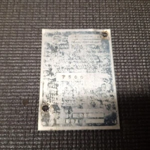 1960 - 1966 Chevy C10 Pickup Truck Data Tag - Picture 1 of 3