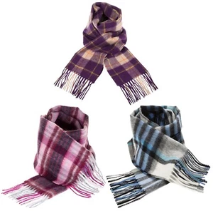 EDINBURGH Lambswool Mixed Designs Chequer Tartan Scarf 64" x 10" MRRP £24.99 - Picture 1 of 8