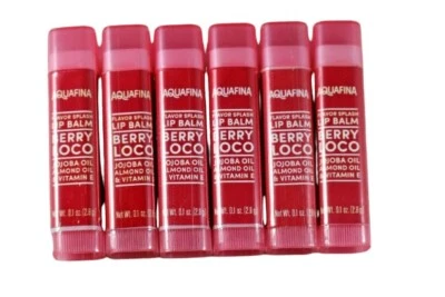 6 Pack Aquafina BERRY LOCO Lip Balm With Jojoba Oil, Almond Oil, & Vitamin E - Image 1 of 2