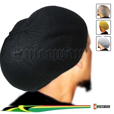 YTC Rasta Cap Dread Tam Hats Beret Bonet Caps Africa Crown Reggae Marley Jamaica M/L