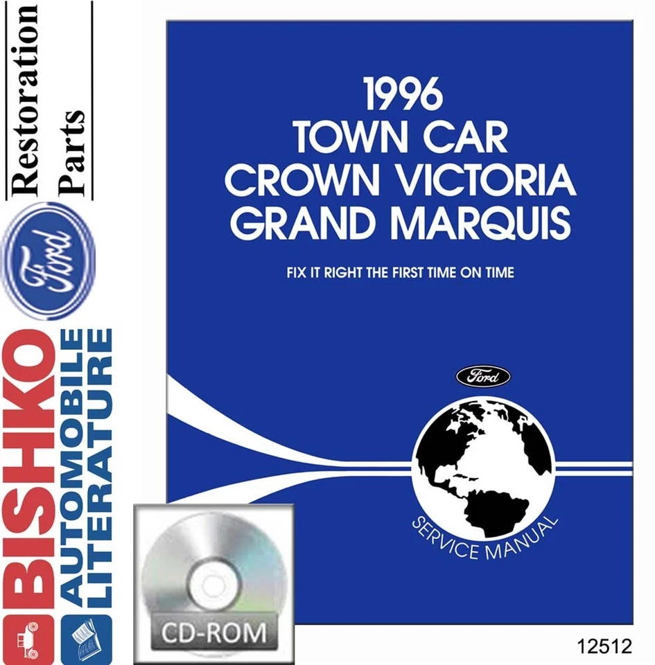 Ford Crown Vic 1996, coche urbano, Grand Marquis Shop manual de reparación CD fabricante original Foto 1 de 1