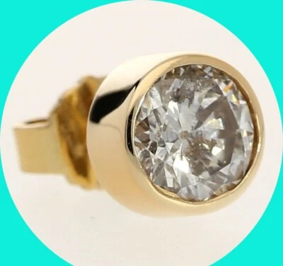 Pendiente ÚNICO Diamante .83CT YG Tornillo Trasero 1/2 PAR! Foto 1 de 4