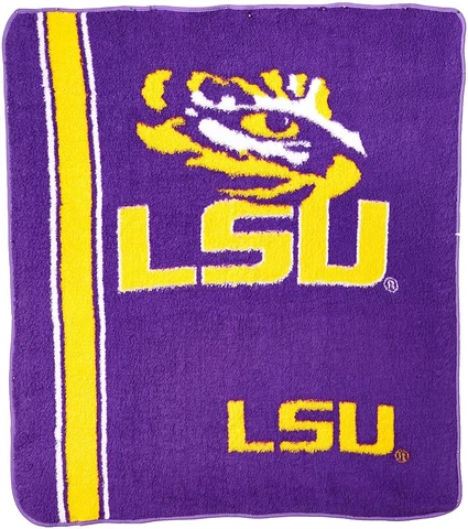 Northwest NCAA Louisiana State University Tigers Sherpa Throw Blanket Cover