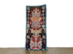 Floral Rug,Vintage Handmade Oriental Runner,Traditionnel Carpet Area, 3 x 8 ft - Picture 1 of 13
