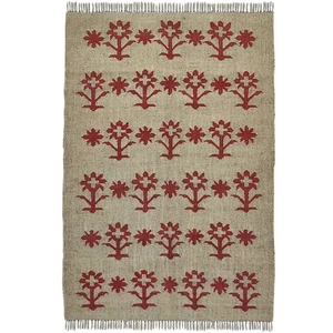 Rustic Wool Jute Rug Carpet 4x6 Handmade Kilim Bedroom Living - Picture 1 of 6