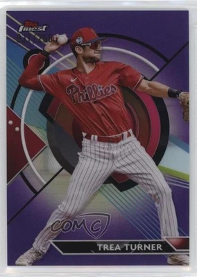 2023 Topps Finest Purple Refractor /250 Trea Turner #72 - Image 1 of 2