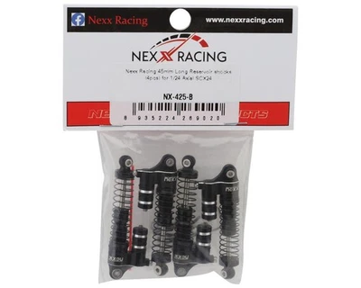 Axial SCX24 NEXX Racing 45mm Aluminum Oil-Filled Threaded Reservoir Shocks - Image 1 of 2