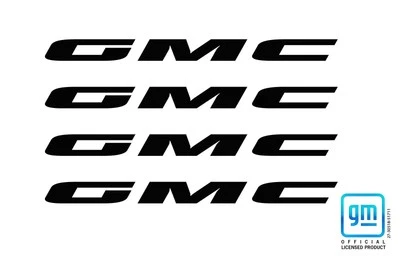 GMC Sierra 1500 2500HD 3500HD Gloss Black GMC Door Handle Decals Set 2015-2026 - Image 1 of 4