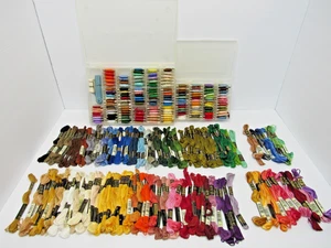 Mixed Lot of 280 + DMC Embroidery Floss Skeins & Cards Various Colors NEW & USED - Picture 1 of 16