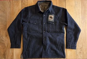 Filson Lined Mackinaw Wool Jac-Shirt | NWT | Small | Black Marl / Heather Check - Picture 1 of 14