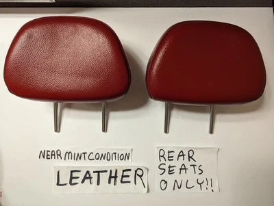 ✅ 2 reposacabezas traseros OEM 2012 13 14 15 2017 HYUNDAI VELOSTER CUERO ROJO CASI COMO NUEVO Foto 1 de 4