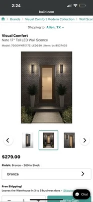 Tech Lighting 17" Tall Outdoor Wall sconce - Image 1 of 4