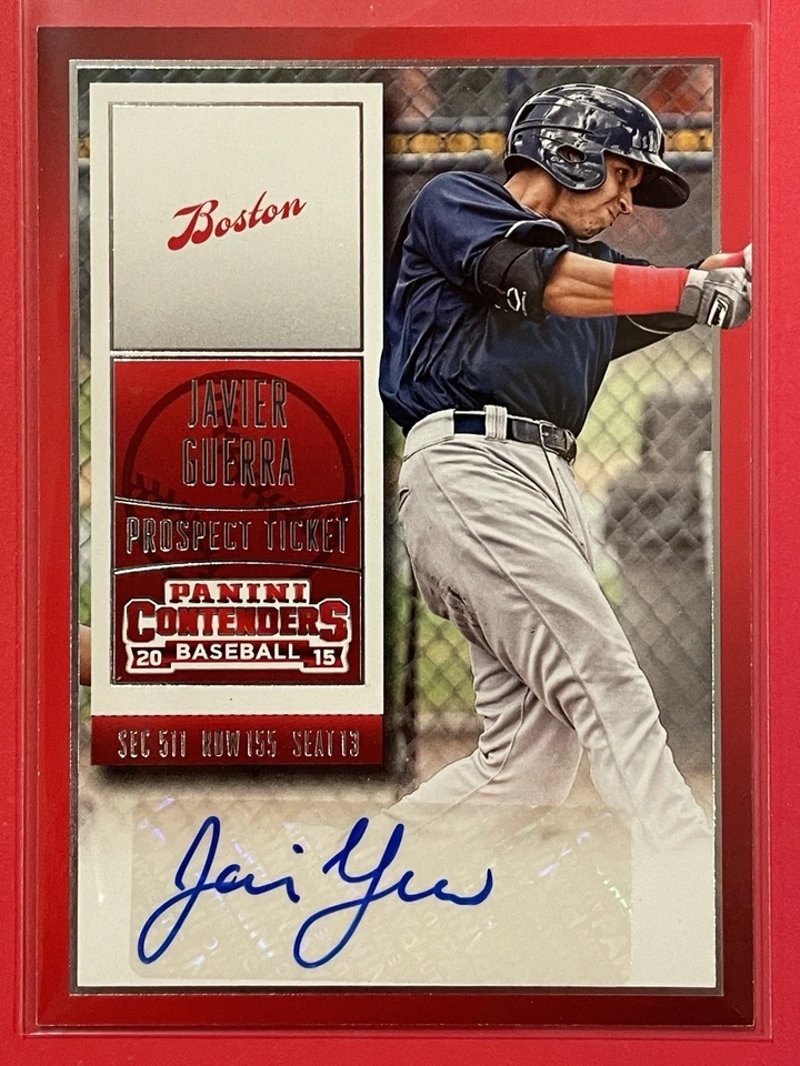 2015 Panini Contenders Javier Guerra Prospect Ticket Auto #24 Baseball Red Sox - Image 1 of 2