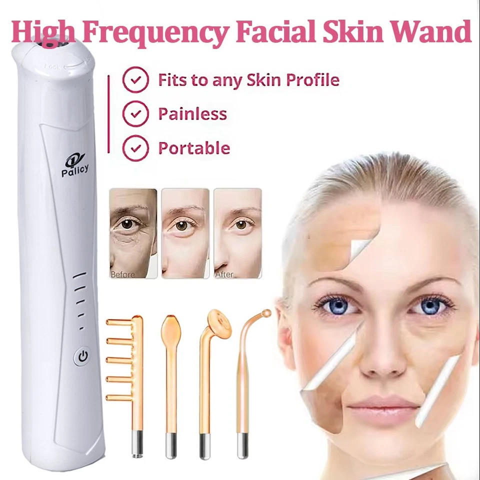 Máquina facial de alta frecuencia antienvejecimiento acné eliminación de arrugas cuidado facial de la piel Foto 1 de 4