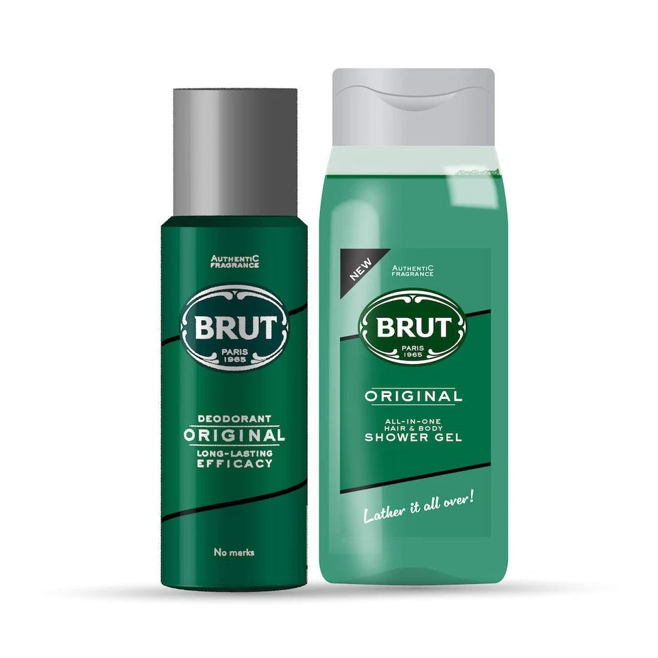 Desodorante Brut Original 200 ml con gel de ducha todo en uno 500 ml Foto 1 de 4