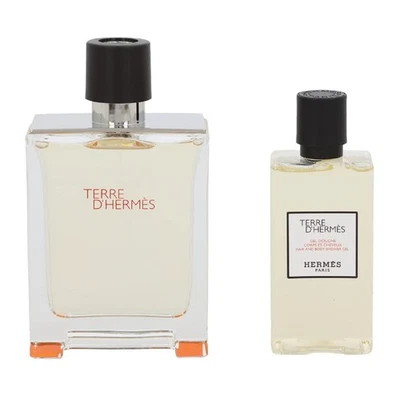Terre D'Hermes by Hermes Gift Set for Men - 3.4oz EDT Spray 2.7oz Shower Gel New - Image 1 of 4