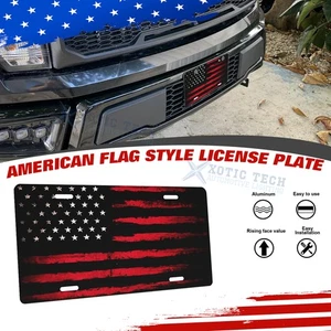 Marco de bandera americana vintage patriótico rojo decoración para etiqueta delantera de coche SUV camión - Imagen 1 de 15