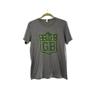 Green Bay Packers Shield Logo Gray T-Shirt Small Bella Canvas Football Tee - Picture 1 of 10