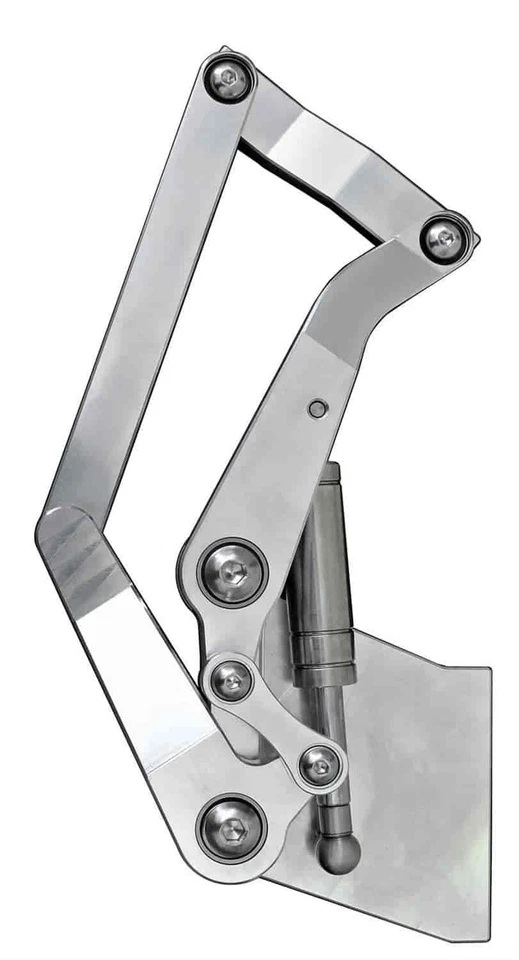 Dobradiças para capô de tarugo All American Billet HH-5557CT 1955-1957 GM Trucks estilo simples - Imagem 1 de 3