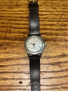 Vintage Pierce Mens Mechanical Wrist Watch 17 Jewel Military Swiss Runs 31mm - Picture 1 of 23