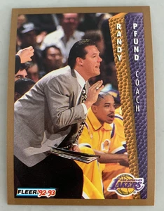 NBA RANDY PFUND Los Angeles Lakers Coach 1992-93 Fleer ROOKIE Trading Card #110 - Bild 1 von 3