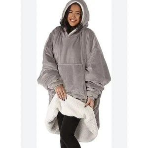 The COMFY Wearable Blanket Snuggie GRAY Hoodie Unisex One Size SUPER WARM! - Picture 1 of 7