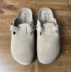 Echtes Wildleder Clogs für Damen weiches Korkfußbett Leder Pantoletten Komfort Gr. 7,5 - 8 - Bild 1 von 9