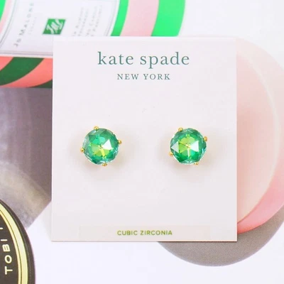Nuevo con etiquetas Pendiente Kate Spade Bright Ideals Circonita cúbica Circonita cúbica Chapado en Oro Verde $38 Foto 1 de 3