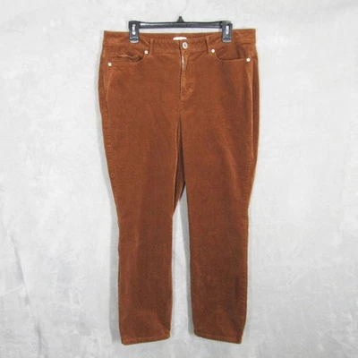 J.Jill Corduroy Pants Women's Size 16 Brown Classic Fit Comfort Casual - Image 1 of 4