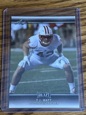 TJ Watt 2017 Leaf Football Card #62 Rookie - Image 1 of 2