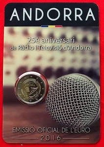 Andorra 2 euro 2016 (2017) "Radio and Television" BiMetallic BU - Picture 1 of 2