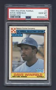 1984 DAVE WINFIELD PSA 10 GEM-MT RALSTON PURINA HAND CUT HOF NY YANKEES #7 RZC - Picture 1 of 3