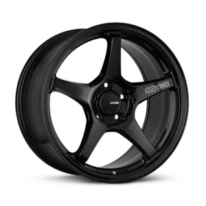 17x8 +40 Enkei TS-5 5x114.3 Gloss Black Wheels (Set of 4) - Picture 1 of 2