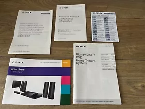 Original Manuals for Sony BDV-N590 Home Theatre System - Picture 1 of 3