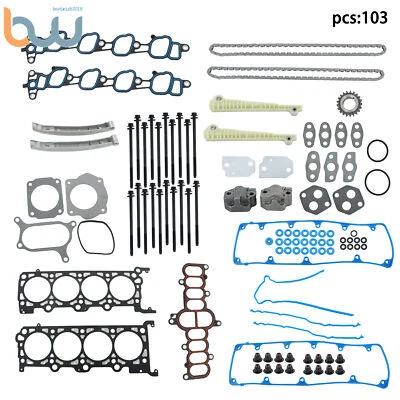 For 2000 01-2007 Ford F150 Crown Mustang 4.6L Timing Chain Head Gasket Bolts Kit - Image 1 of 4