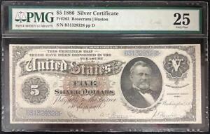 Fr. 263 1886 $5 Silver Certificate "Morgan Back" PMG Very Fine 25 "Minor repairs