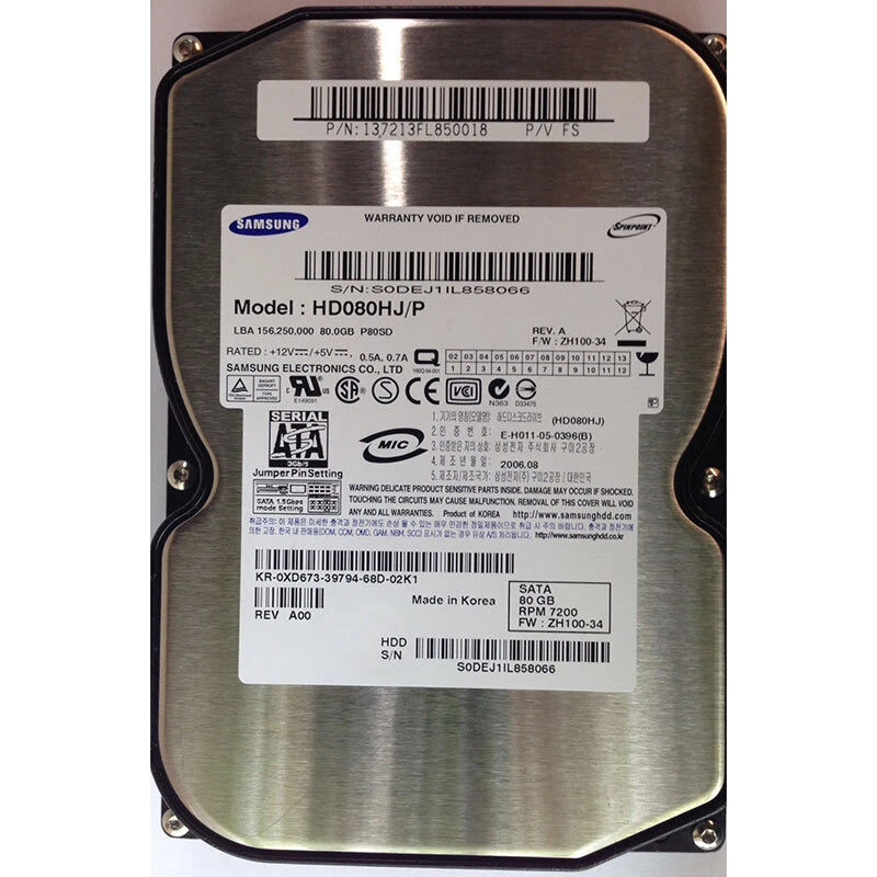 0XD673 - Dell 80GB 7200 RPM SATA 3.5" HDD - Image 1 of 1