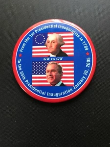 George Bush Presidential Inauguration Pinback Button - Picture 1 of 3