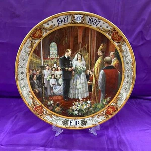 Royal Doulton Queen & Prince Philip Limited Ed Golden Wedding Anniversary Plate - Picture 1 of 4