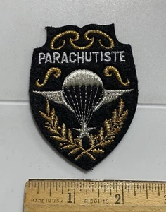 Insignia parche fieltro bordado negro paracaidista francés Francia paracaidista - Imagen 1 de 3