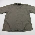 The North Face Shirt Mens Large Short Sleeve Green Checks Pocket Lightweight