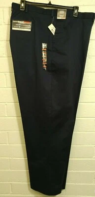 PLUS Men's ROUNDTREE & YORKE DRESS PANTS Size 58Wx32L DARK NAVY F/F NON IRON NWT - Image 1 of 4