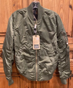 Chaqueta Alpha Industries MA-1 VF LW Verde y Camuflada Reversible Flyers USAF EE. UU. - Imagen 1 de 12